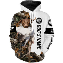 Load image into Gallery viewer, Snow Goose Hunting Dog GSP customize name Camo Full Printing Shirts, Best Hunting Gifts FSD3449