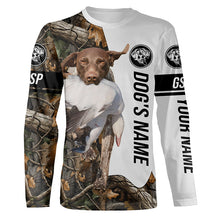 Load image into Gallery viewer, Snow Goose Hunting Dog GSP customize name Camo Full Printing Shirts, Best Hunting Gifts FSD3449