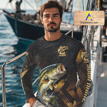 Load image into Gallery viewer, Bass Fishing Shirts Long Sleeve Sport Style Personalized Name, Fishing Shirt Jersey NHT512