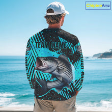Load image into Gallery viewer, Personalized Striped Bass Performance Fishing Shirts Long Sleeve, Bass Fishing Jerseys NHT517