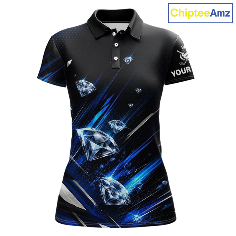 Funny Womens Diamond Golf Polo Shirt –  Performance Golf Shirt, Golf Top NHT878