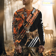 Load image into Gallery viewer, Running Deer Hunting Shirt – Autumn Camo Design, Custom Name for Hunters NHT341