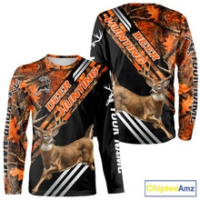 Load image into Gallery viewer, Running Deer Hunting Shirt – Autumn Camo Design, Custom Name for Hunters NHT341