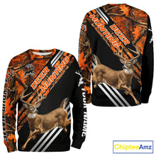 Load image into Gallery viewer, Running Deer Hunting Shirt – Autumn Camo Design, Custom Name for Hunters NHT341