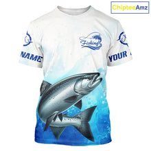 Load image into Gallery viewer, Chinook Salmon Fishing T-shirts Gift For Men Deep Sea Saltwater Angler Ocean Adventure 
