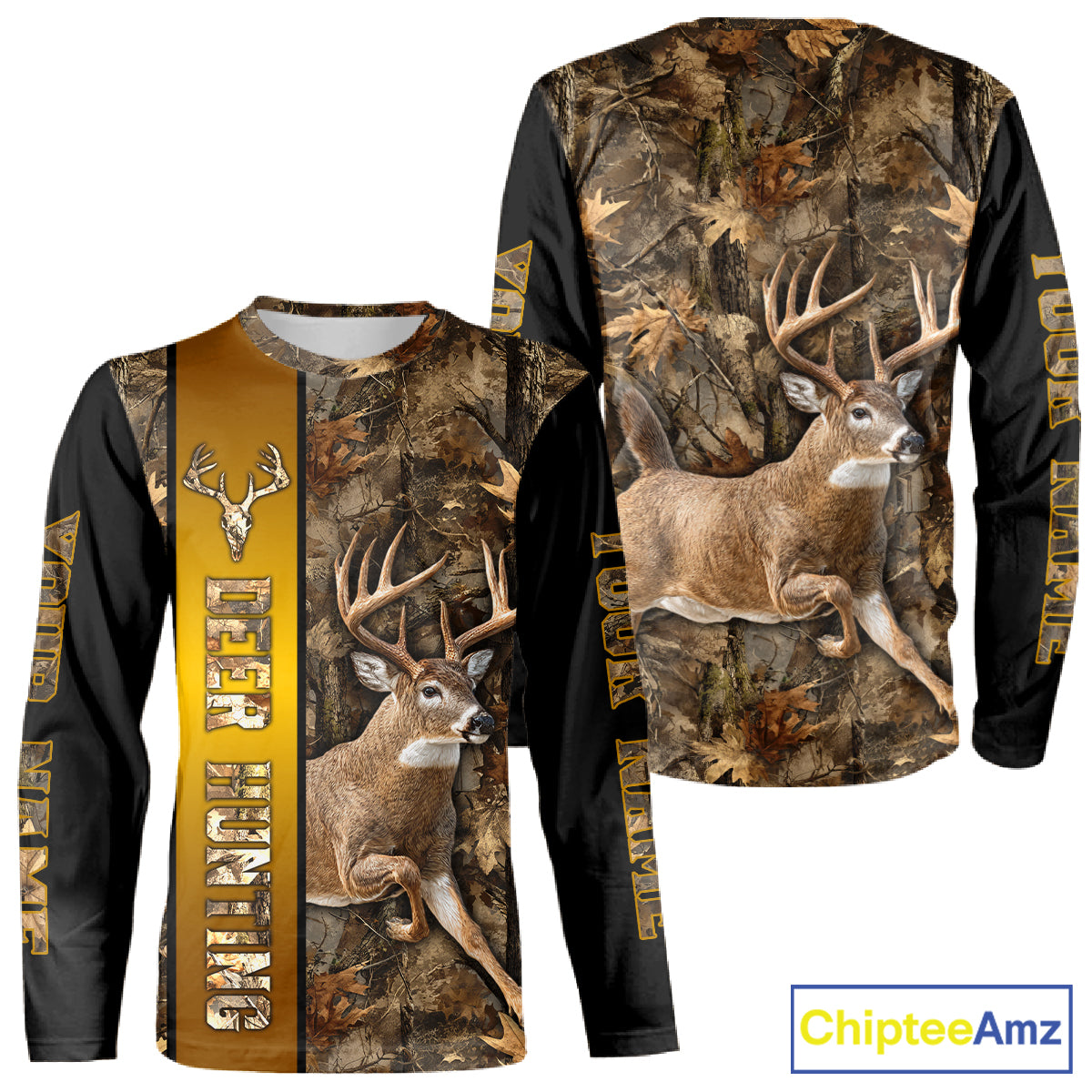 Forest Camo Deer Hunting Shirt, Deer Buck With Full All Over 3D For Deer Hunters NHT344