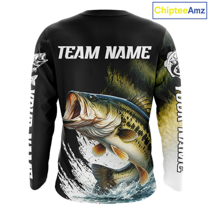 Largemouth Bass Fishing Shirts Long Sleeve For Men, Beautiful Bass Fishing Shirts  NHT529