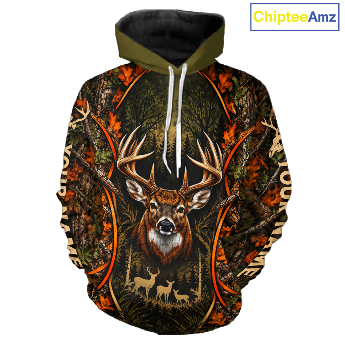 Autumn Mountain Buck Deer Hunting Tee Personalized Wildlife Outdoor Sports Shirt NHT1691