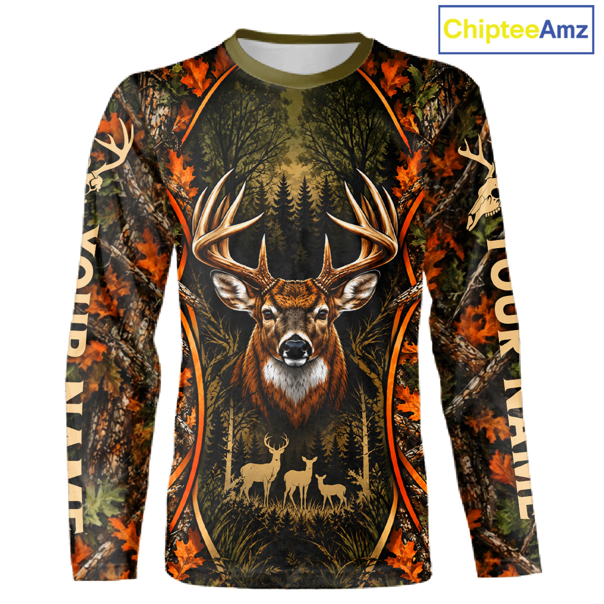 Autumn Mountain Buck Deer Hunting Tee Personalized Wildlife Outdoor Sports Shirt NHT1691