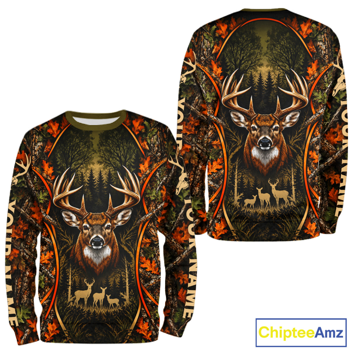 Autumn Mountain Buck Deer Hunting Tee Personalized Wildlife Outdoor Sports Shirt NHT1691