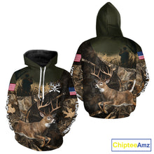 Load image into Gallery viewer, Whitetail Deer Hunting Shirt, Best Gifts for Deer Hunters, Hunting Hoodie For Men NHT351