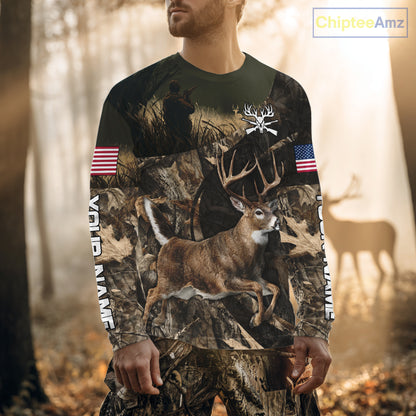 Whitetail Deer Hunting Shirt, Best Gifts for Deer Hunters, Hunting Hoodie For Men NHT351