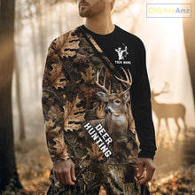 Load image into Gallery viewer, Deer Hunting Camo Custom Name 3D All Over Print Hoodie Basic Brown, Deer Hunting Season NHT352