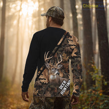 Load image into Gallery viewer, Deer Hunting Camo Custom Name 3D All Over Print Hoodie Basic Brown, Deer Hunting Season NHT352