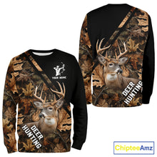 Load image into Gallery viewer, Deer Hunting Camo Custom Name 3D All Over Print Hoodie Basic Brown, Deer Hunting Season NHT352