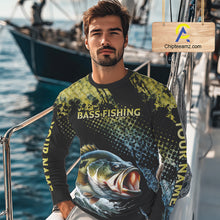 Load image into Gallery viewer, Bass Fishing Shirts Long Sleeve Sport Style Personalized Name, Team Name NHT401
