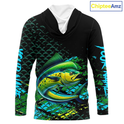 Mahi Mahi Fishing Custom 3D UV Protection Fishing Shirt, Mahi Mahi Long Sleeve Fishing Shirt NHT409