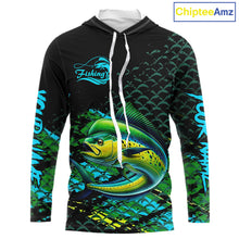 Load image into Gallery viewer, Mahi Mahi Fishing Custom 3D UV Protection Fishing Shirt, Mahi Mahi Long Sleeve Fishing Shirt NHT409