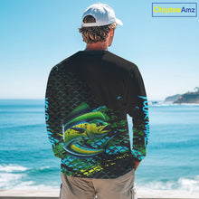 Load image into Gallery viewer, Mahi Mahi Fishing Custom 3D UV Protection Fishing Shirt, Mahi Mahi Long Sleeve Fishing Shirt NHT409