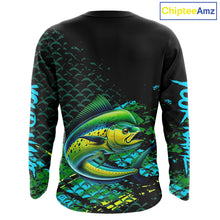 Load image into Gallery viewer, Mahi Mahi Fishing Custom 3D UV Protection Fishing Shirt, Mahi Mahi Long Sleeve Fishing Shirt NHT409