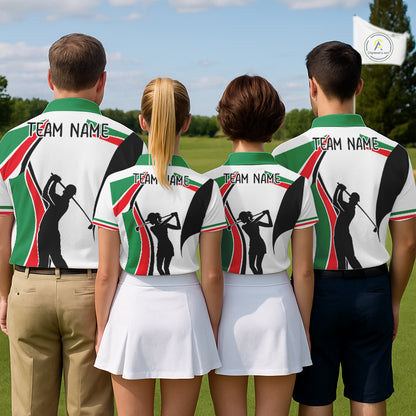 Mexican Flag White Golf Pattern Womens Polo Shirt Patriotic Womens Golf Shirt Mexico Golf Gifts NHT737
