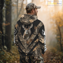 Load image into Gallery viewer, Customized Name Whitetail Deer Hunting Jump Shirt, Hunting Hoodie For Men NHT354