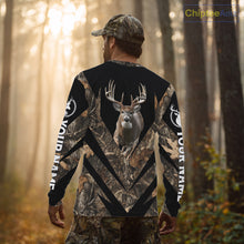 Load image into Gallery viewer, Customized Name Whitetail Deer Hunting Jump Shirt, Hunting Hoodie For Men NHT354