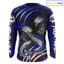 Load image into Gallery viewer, Marlin &amp; Eagle Design Fishing Shirt Long Sleeve, Marlin Fishing Shirt For Men NHT468
