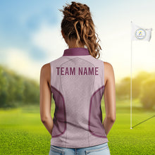 Load image into Gallery viewer, Sleeveless Womens Custom Name Golf Polo Shirt, Golf Team Shirt For Mom, Mother's Day Golf Gift NHT747