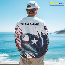 Load image into Gallery viewer, Custom Texas Flag Catfish Fishing Shirts, Texas Catfish Fishing Shirts Long Sleeve For Team NHT912