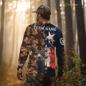 Personalized Deer Hunting Shirt with Texas Flag & Camo For Deer Hunters NHT28