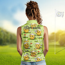 Load image into Gallery viewer, Funny Chicken Golf Sleeveless Polo Shirt For Womens, Cute Chicken With Golf Shirts For Team NHT542