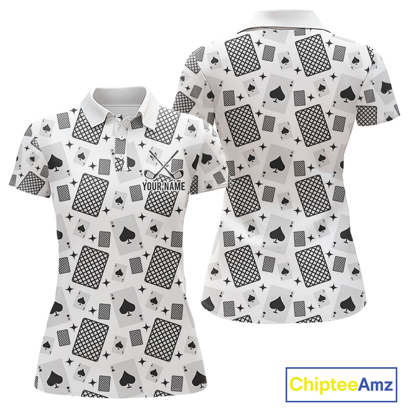 Personalized Poker Womens Golf Polo Shirt Funny Golf Top For Team, Golfer Gift For Womens NHT754