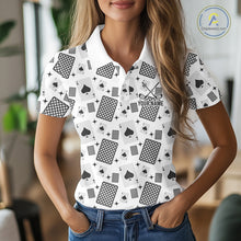 Load image into Gallery viewer, Personalized Poker Womens Golf Polo Shirt Funny Golf Top For Team, Golfer Gift For Womens NHT754