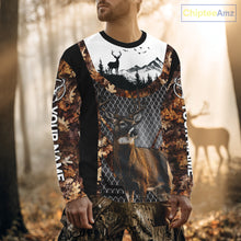 Load image into Gallery viewer, Whitetail Deer Hunting Custom Name Camo Hoodie, Best Deer Hunting Gift For Men NHT368