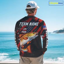 Load image into Gallery viewer, Patriotic Redfish Fishing Jersey, Fishing Shirts Long Sleeve Custom Name For Men NHT485