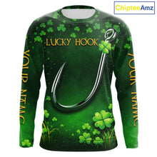 Load image into Gallery viewer, Custom St Patrick's Day Hook Fishing Shirts Long Sleeve, Performance Fishing Shirts NHT424