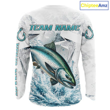 Load image into Gallery viewer, Personalized Chinook Salmon Fishing Jerseys, Salmon Long Sleeve Fishing Shirts For Men NHT571