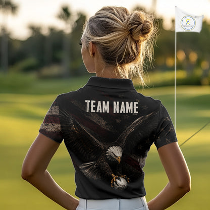 Eagle Golf Polo Shirt Personalized Womens Golf Shirt American Eagle Custom Name Team Golf Outfit NHT1399