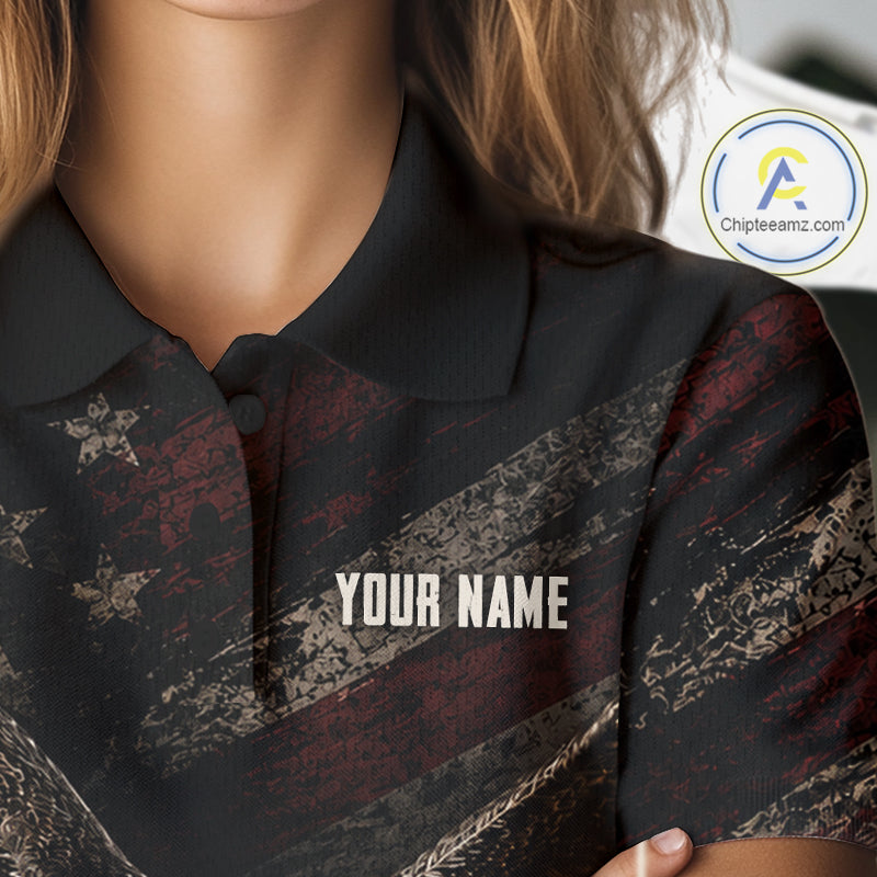Eagle Golf Polo Shirt Personalized Womens Golf Shirt American Eagle Custom Name Team Golf Outfit NHT1399