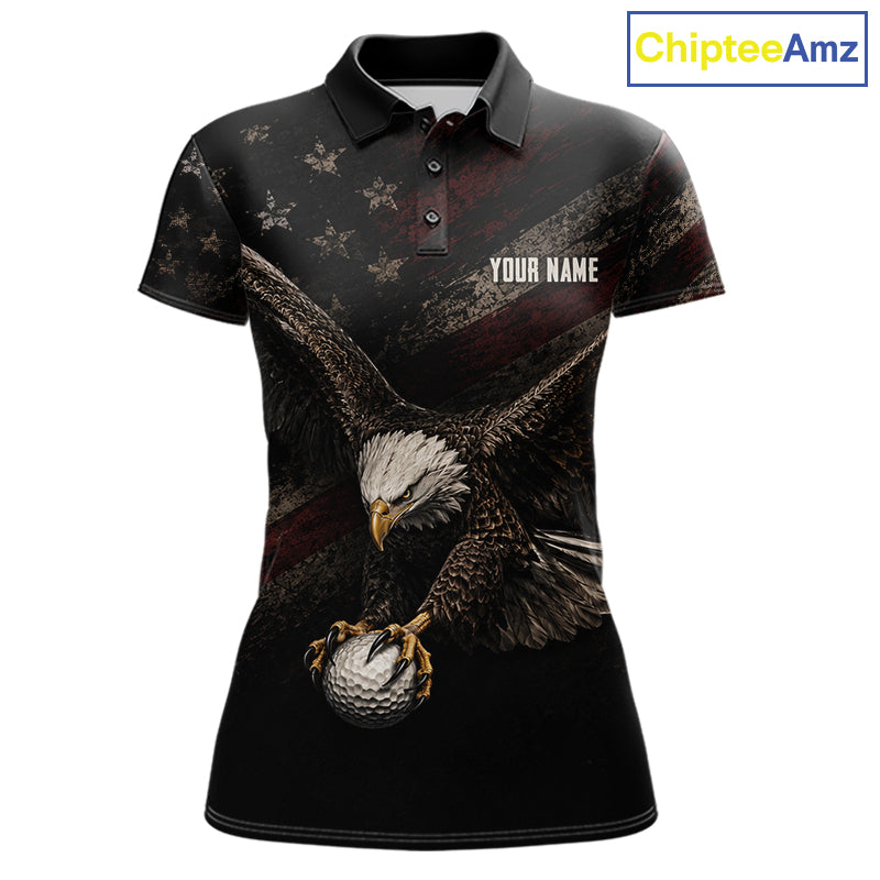 Eagle Golf Polo Shirt Personalized Womens Golf Shirt American Eagle Custom Name Team Golf Outfit NHT1399