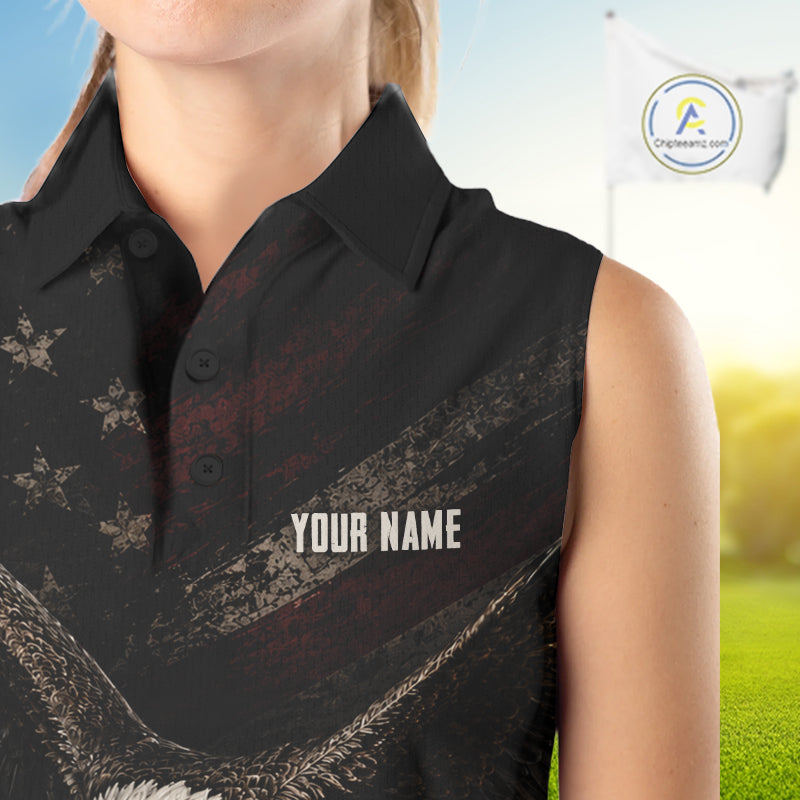 Eagle Golf Polo Shirt Personalized Womens Sleeves Golf Shirt American Eagle Custom Name Team Golf Outfit NHT1399