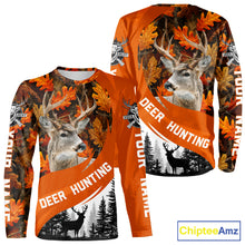 Load image into Gallery viewer, Personalized Deer Hunting Orange Camo Shirts, Season Deer Hunting, Deer Hunting Gift NHT310