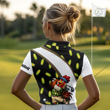 Load image into Gallery viewer, Personalized Rooster Womens Golf Polo Shirt Funny Chicken Golfer Custom Team Polo NHT945
