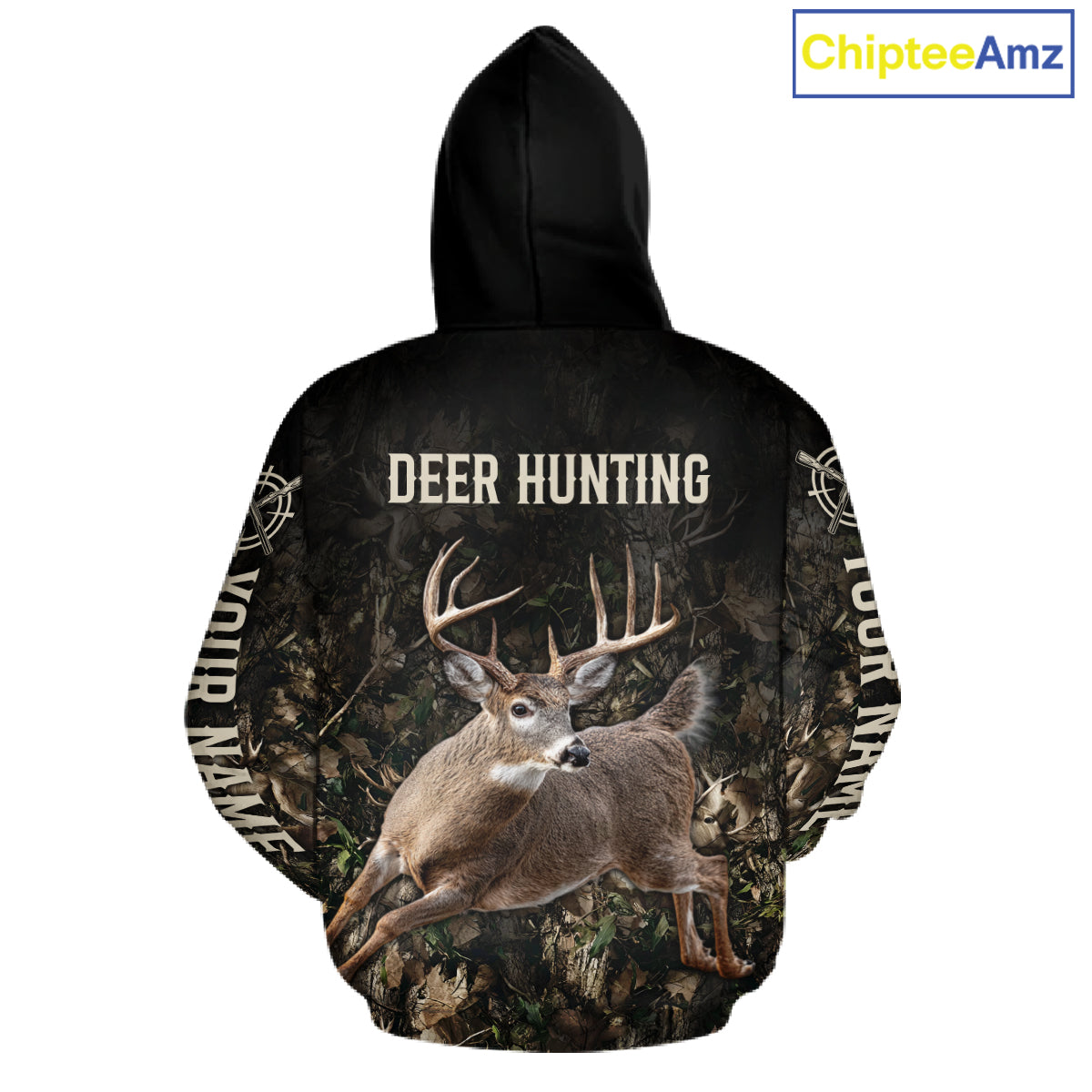 Personalized Deer Hunting Heartbeat 3D Clothing - Custom Name Whitetail Buck Hunter Gift NHT1575