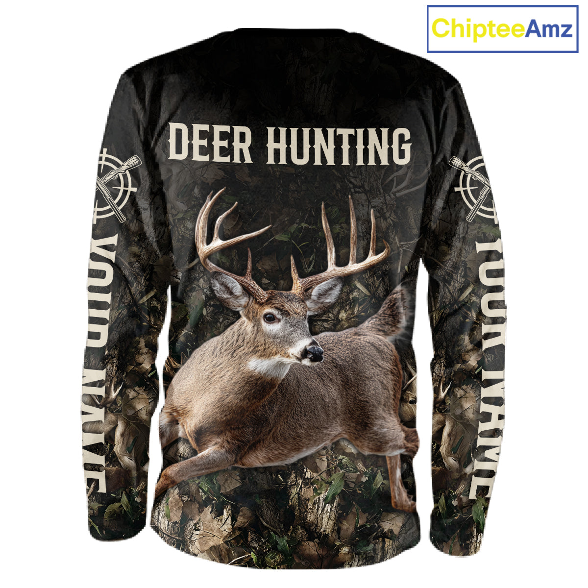 Personalized Deer Hunting Heartbeat 3D Clothing - Custom Name Whitetail Buck Hunter Gift NHT1575