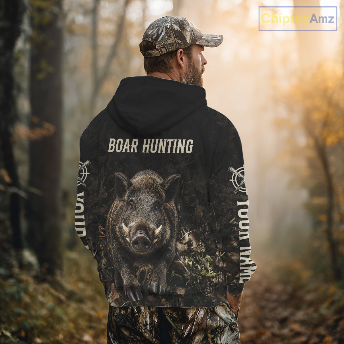 Personalized Hog Hunting Heartbeat 3D Clothing - Custom Name Wild Boar Hunter Gift NHT1576
