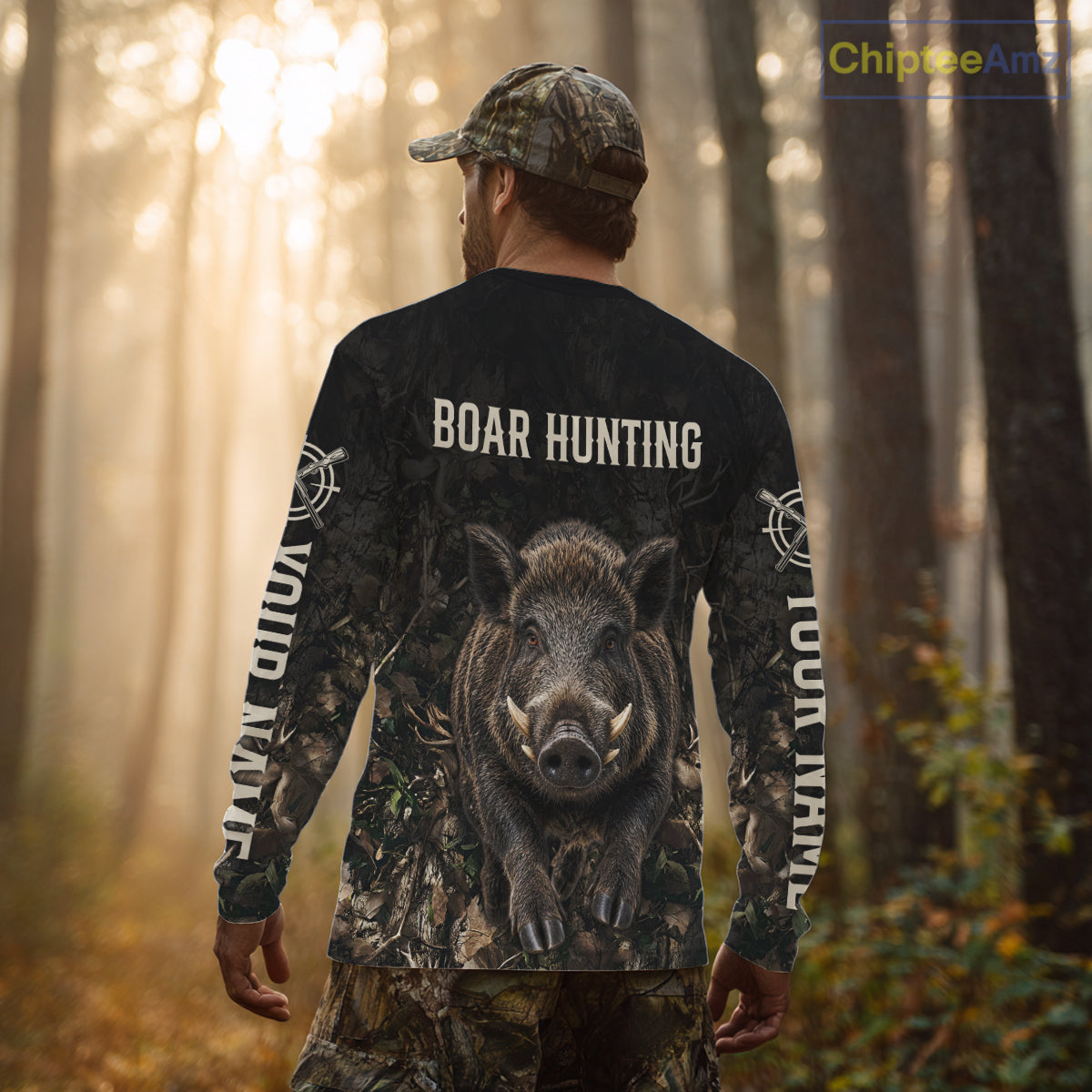 Personalized Hog Hunting Heartbeat 3D Clothing - Custom Name Wild Boar Hunter Gift NHT1576