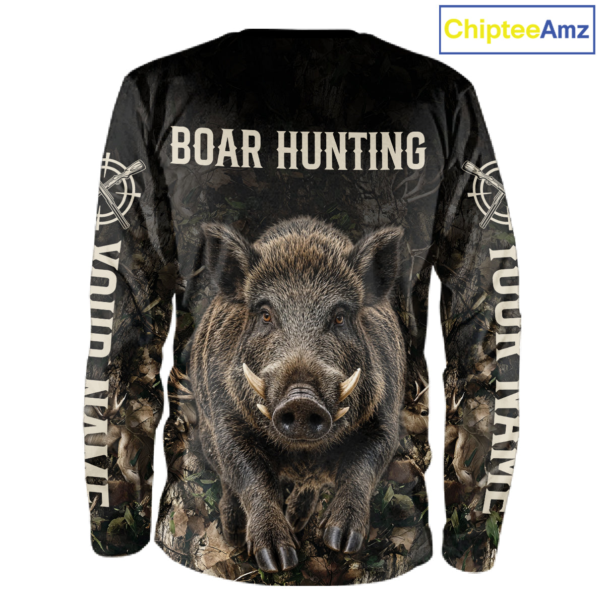 Personalized Hog Hunting Heartbeat 3D Clothing - Custom Name Wild Boar Hunter Gift NHT1576