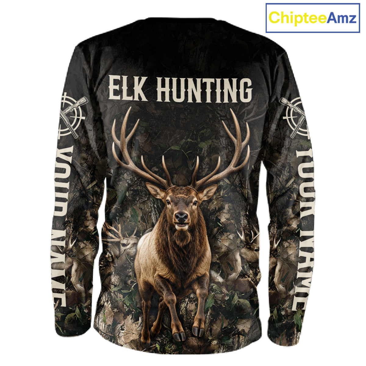 Personalized Elk Hunting Heartbeat 3D Clothing - Custom Name Elk Hunter Gift NHT1577